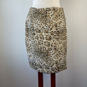 Harris/Wallace Animal Print Midi Skirt Size 10 EUC